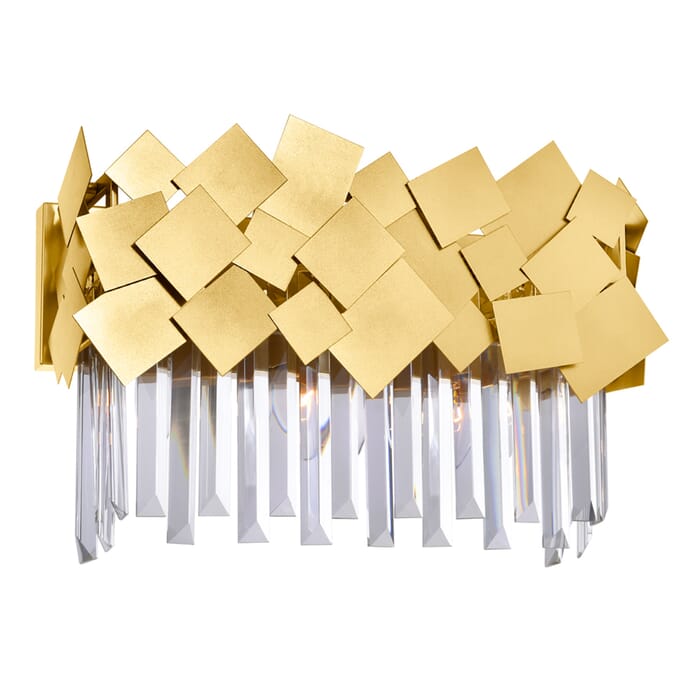 CWI Panache 3 Light Vanity Light With Medallion Gold Finish CWI Panache 3 Light Vanity Light With Medallion Gold Finish