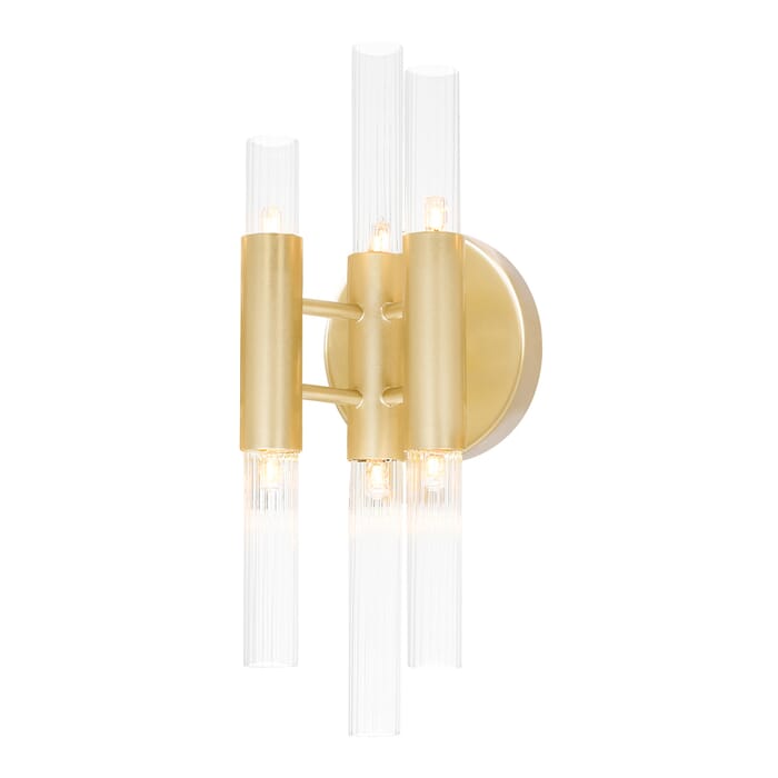 CWI Orgue 6 Light Sconce With Satin Gold Finish CWI Orgue 6 Light Sconce With Satin Gold Finish