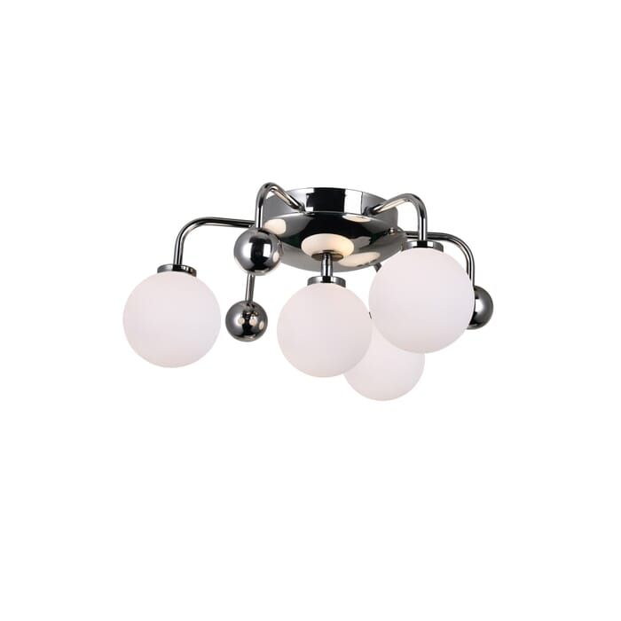 CWI Element 4 Light Flush Mount With Polished Nickel Finish CWI Element 4 Light Flush Mount With Polished Nickel Finish