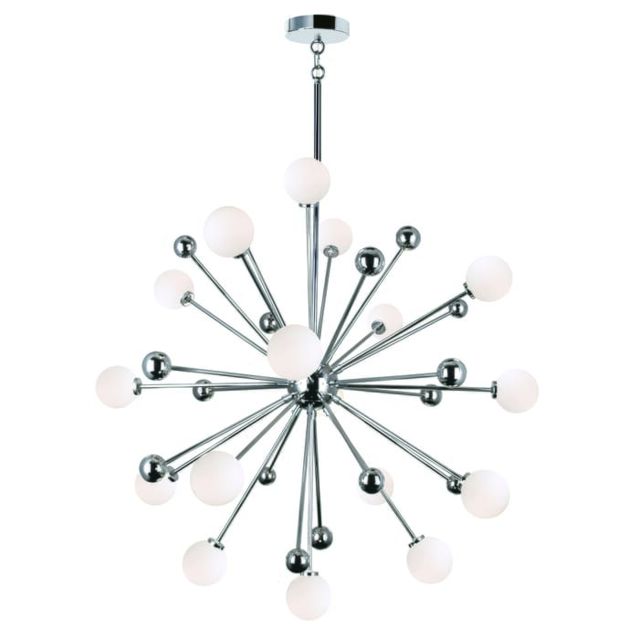 CWI Element 17 Light Chandelier With Polished Nickel Finish CWI Element 17 Light Chandelier With Polished Nickel Finish