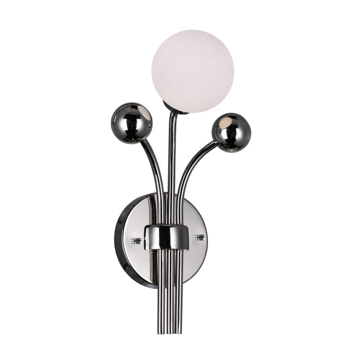 CWI Element 1 Light Wall Light With Polished Nickel Finish CWI Element 1 Light Wall Light With Polished Nickel Finish
