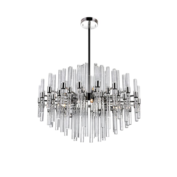 CWI Miroir 10 Light Chandelier With Polished Nickel Finish CWI Miroir 10 Light Chandelier With Polished Nickel Finish