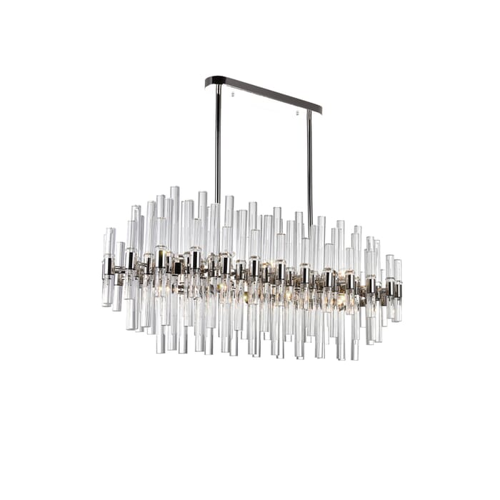 CWI Miroir 16 Light Pool Table Light With Polished Nickel Finish CWI Miroir 16 Light Pool Table Light With Polished Nickel Finish