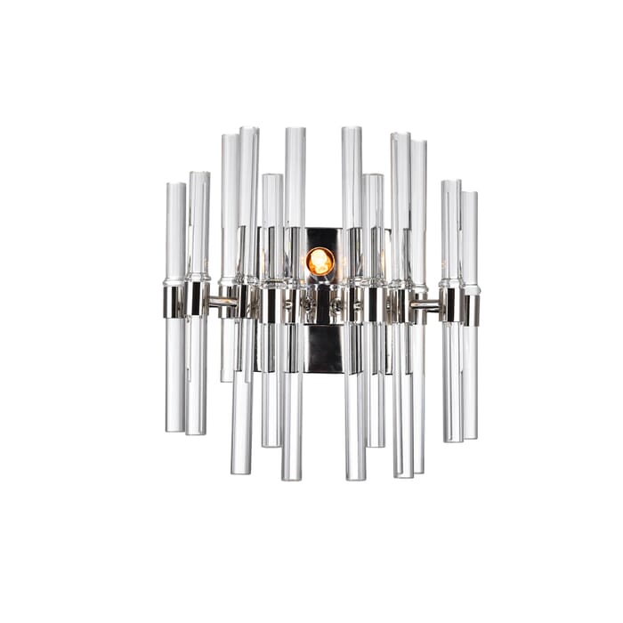 CWI Miroir 2 Light Wall Light With Polished Nickel Finish CWI Miroir 2 Light Wall Light With Polished Nickel Finish