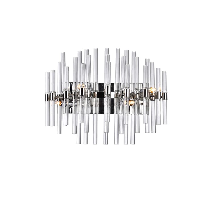 CWI Miroir 4 Light Vanity Light With Polished Nickel Finish CWI Miroir 4 Light Vanity Light With Polished Nickel Finish
