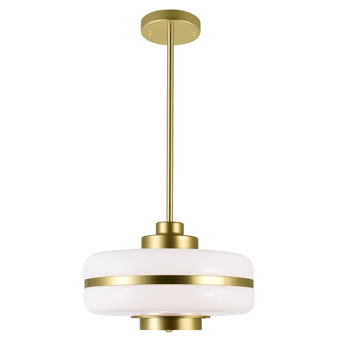 CWI Elementary 1 Light Down Pendant With Pearl Gold Finish CWI Elementary 1 Light Down Pendant With Pearl Gold Finish