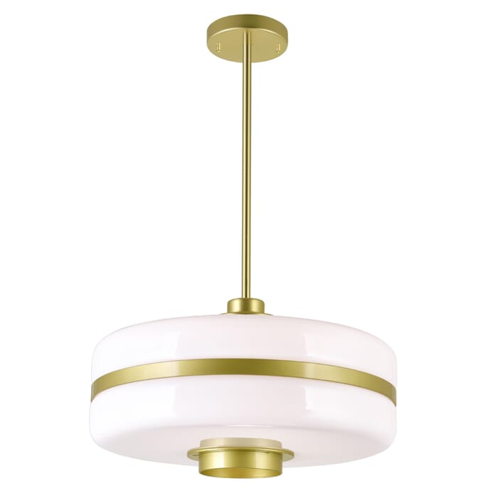 CWI Elementary 1 Light Down Pendant With Pearl Gold Finish CWI Elementary 1 Light Down Pendant With Pearl Gold Finish