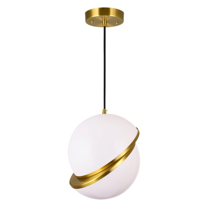 CWI Gemini 1 Light Pendant With Brass Finish CWI Gemini 1 Light Pendant With Brass Finish