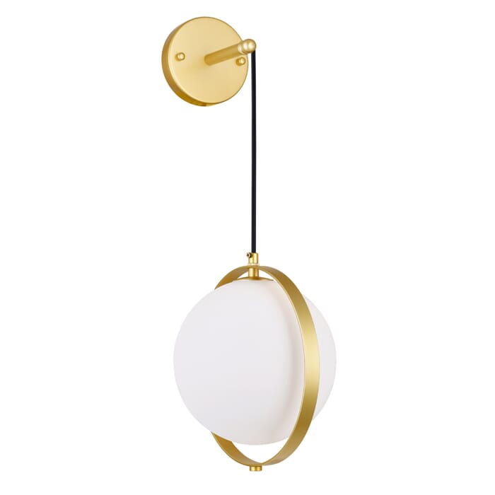 CWI Da Vinci 1 Light Wall Light With Brass Finish CWI Da Vinci 1 Light Wall Light With Brass Finish