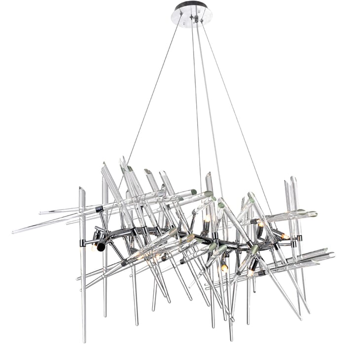 CWI Icicle 10 Light Chandelier With Chrome Finish CWI Icicle 10 Light Chandelier With Chrome Finish
