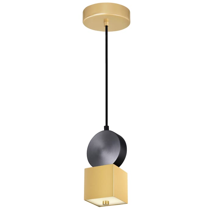 CWI Saleen LED Mini Pendant With Sun Gold & Black Finish CWI Saleen LED Mini Pendant With Sun Gold & Black Finish