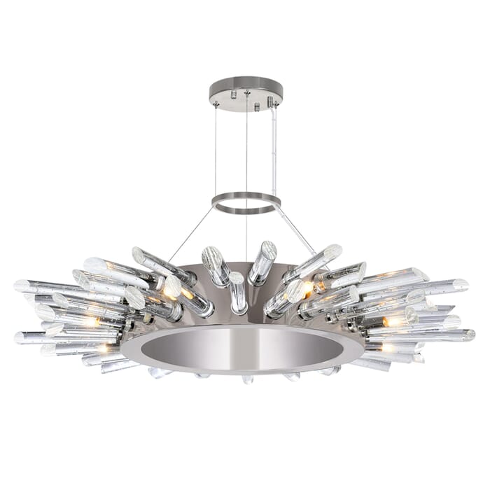 CWI Thorns 8 Light Chandelier With Polished Nickel Finish CWI Thorns 8 Light Chandelier With Polished Nickel Finish