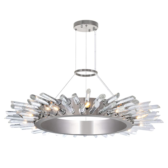 CWI Thorns 12 Light Chandelier With Polished Nickel Finish CWI Thorns 12 Light Chandelier With Polished Nickel Finish