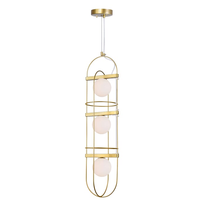 CWI Orbit 3 Light Pendant With Medallion Gold Finish CWI Orbit 3 Light Pendant With Medallion Gold Finish