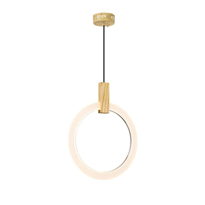 CWI Anello LED Pendant With White Oak Finish CWI Anello LED Pendant With White Oak Finish