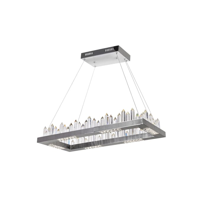 CWI Agassiz LED Island/Pool Table Chandelier With Polished Nickel Finish CWI Agassiz LED Island/Pool Table Chandelier With Polished Nickel Finish