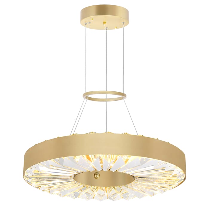 CWI Bjoux LED Chandelier With Sun Gold Finish CWI Bjoux LED Chandelier With Sun Gold Finish