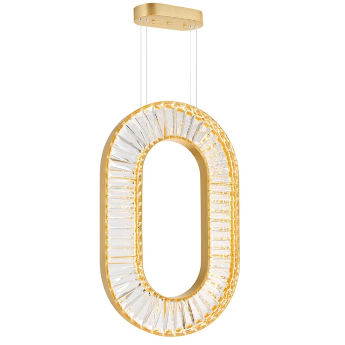 CWI Bjoux LED Chandelier With Sun Gold Finish CWI Bjoux LED Chandelier With Sun Gold Finish