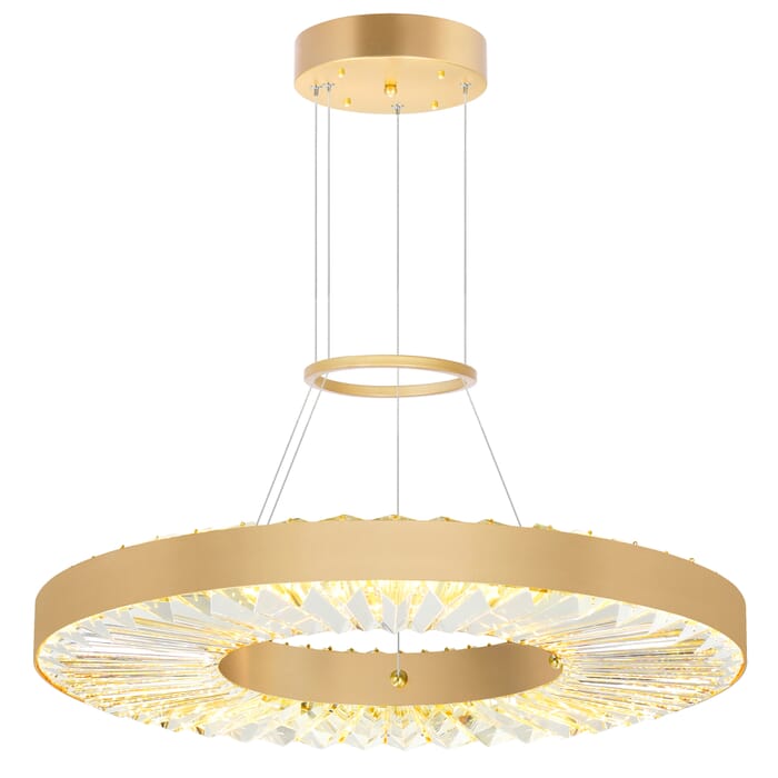 CWI Bjoux LED Chandelier With Sun Gold Finish CWI Bjoux LED Chandelier With Sun Gold Finish