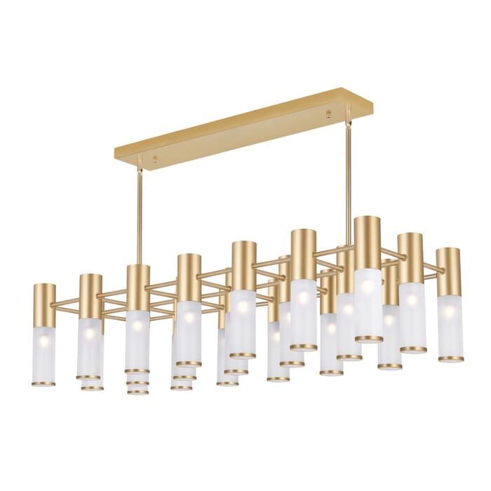 CWI Pipes 21 Light Island/Pool Table Chandelier With Sun Gold Finish CWI Pipes 21 Light Island/Pool Table Chandelier With Sun Gold Finish