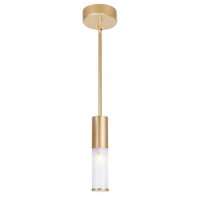 CWI Pipes 1 Light Mini Pendant With Sun Gold Finish CWI Pipes 1 Light Mini Pendant With Sun Gold Finish