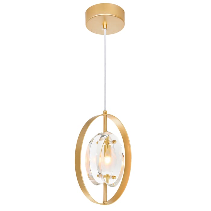 CWI Iris 1 Light Mini Pendant With Sun Gold Finish CWI Iris 1 Light Mini Pendant With Sun Gold Finish