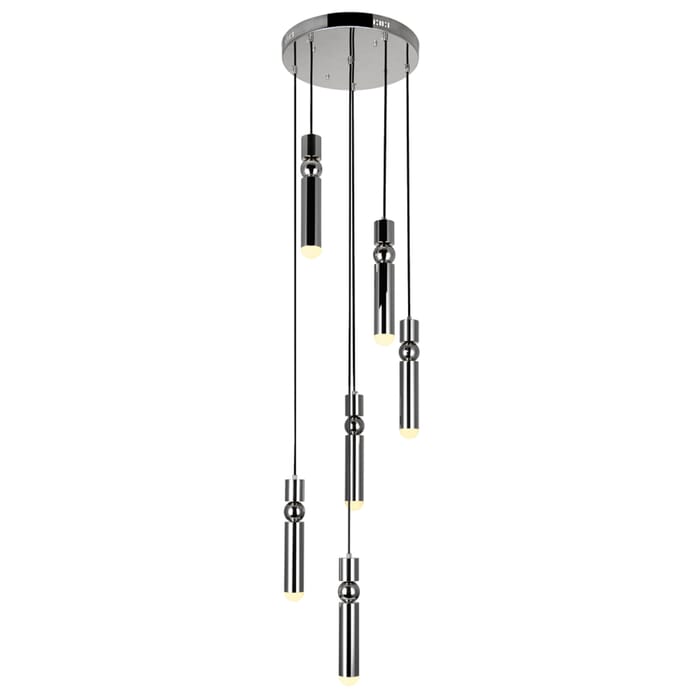 CWI Chime LED Pendant With Polished Nickel Finish CWI Chime LED Pendant With Polished Nickel Finish