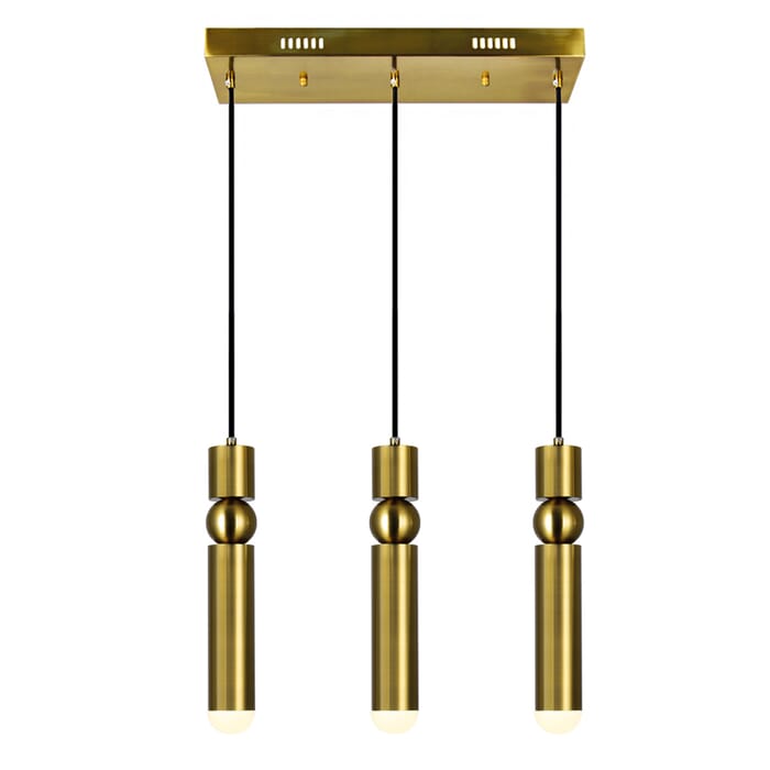 CWI Chime LED Island/Pool Table Chandelier With Brass Finish CWI Chime LED Island/Pool Table Chandelier With Brass Finish