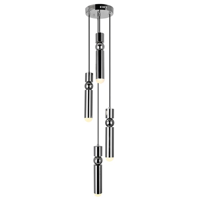 CWI Chime LED Pendant With Polished Nickel Finish CWI Chime LED Pendant With Polished Nickel Finish