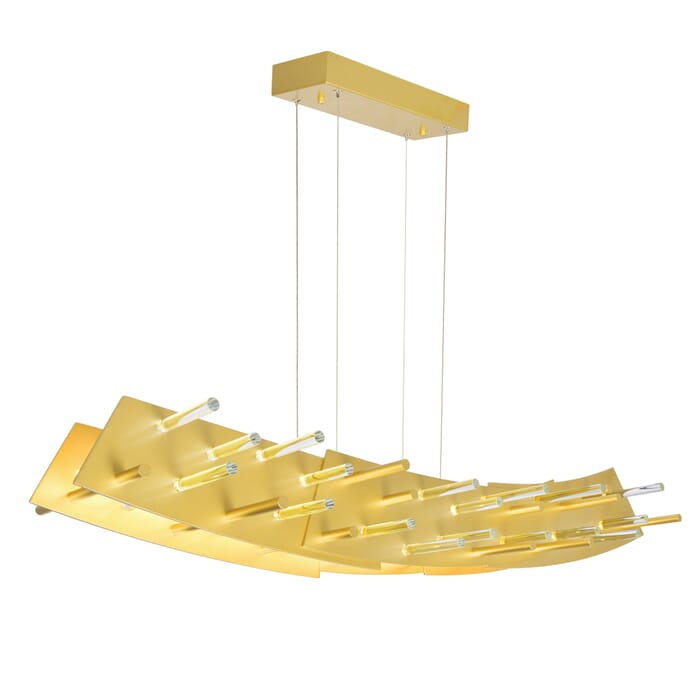 CWI Gondola LED Chandelier With Satin Gold Finish CWI Gondola LED Chandelier With Satin Gold Finish