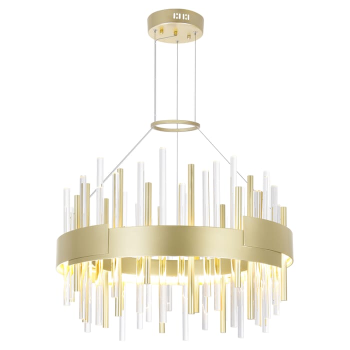 CWI Millipede 20 in LED Satin Gold Chandelier CWI Millipede 20 in LED Satin Gold Chandelier