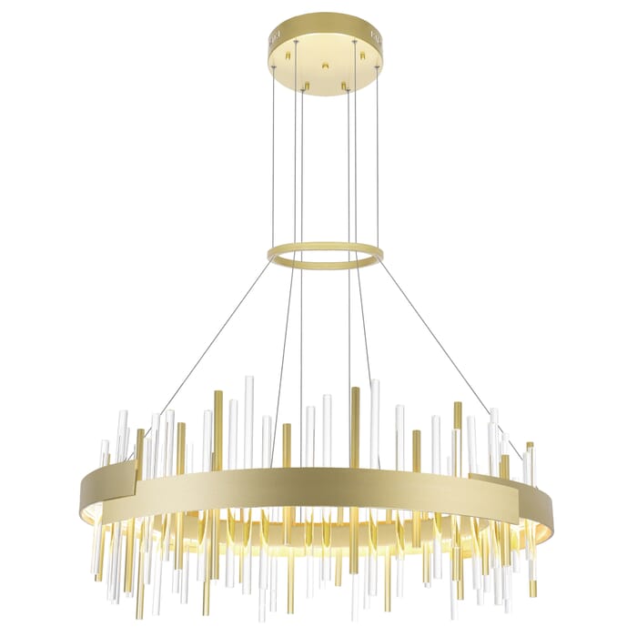 CWI Millipede 32 in LED Satin Gold Chandelier CWI Millipede 32 in LED Satin Gold Chandelier