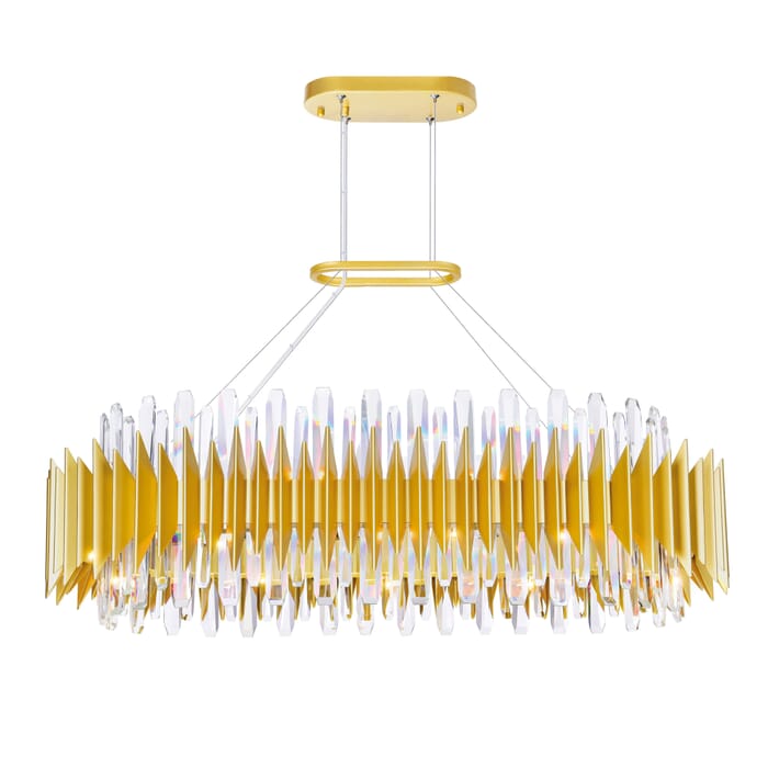 CWI Cityscape 20 Light Chandelier With Satin Gold Finish CWI Cityscape 20 Light Chandelier With Satin Gold Finish