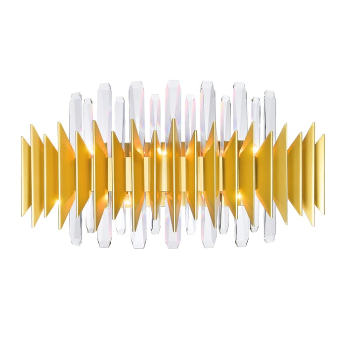 CWI Cityscape 7 Light Wall Sconce With Satin Gold Finish CWI Cityscape 7 Light Wall Sconce With Satin Gold Finish