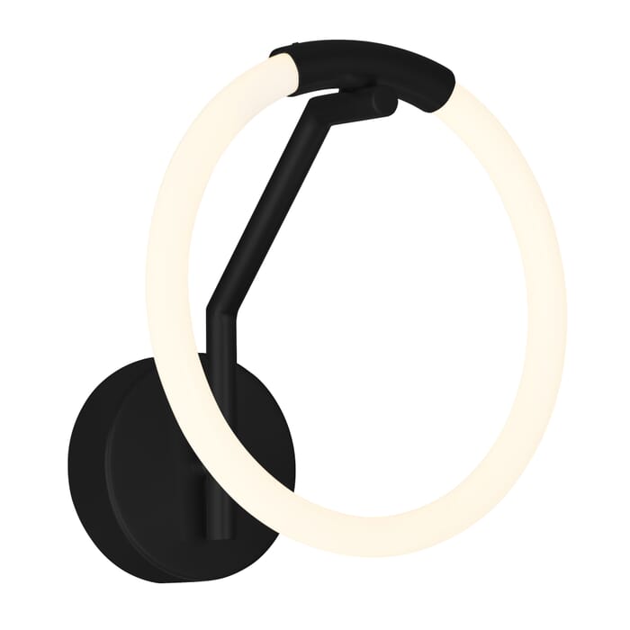 CWI Hoops 1 Light LED Wall Sconce With Black Finish CWI Hoops 1 Light LED Wall Sconce With Black Finish