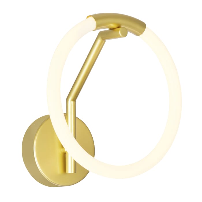 CWI Hoops 1 Light LED Wall Sconce With Satin Gold Finish CWI Hoops 1 Light LED Wall Sconce With Satin Gold Finish
