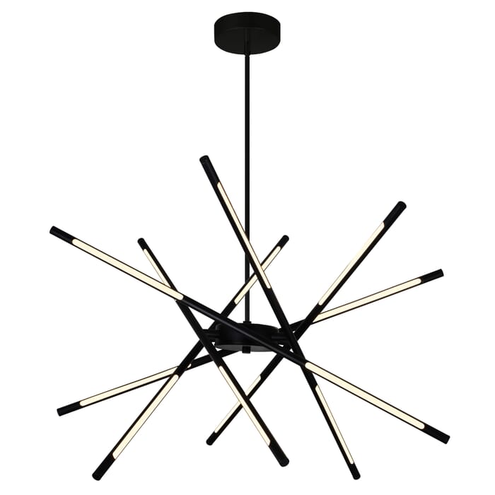 CWI Oskil LED Integrated Chandelier With Black Finish CWI Oskil LED Integrated Chandelier With Black Finish