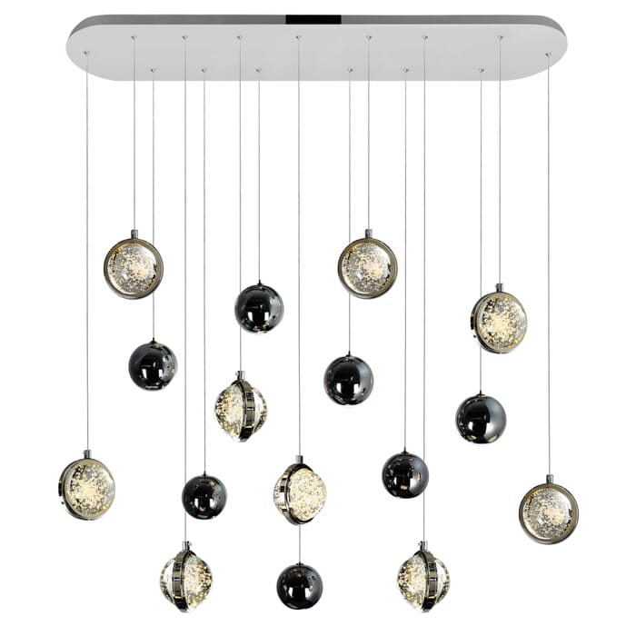 CWI Salvador 40 in LED Integrated Polished Nickel Chandelier CWI Salvador 40 in LED Integrated Polished Nickel Chandelier