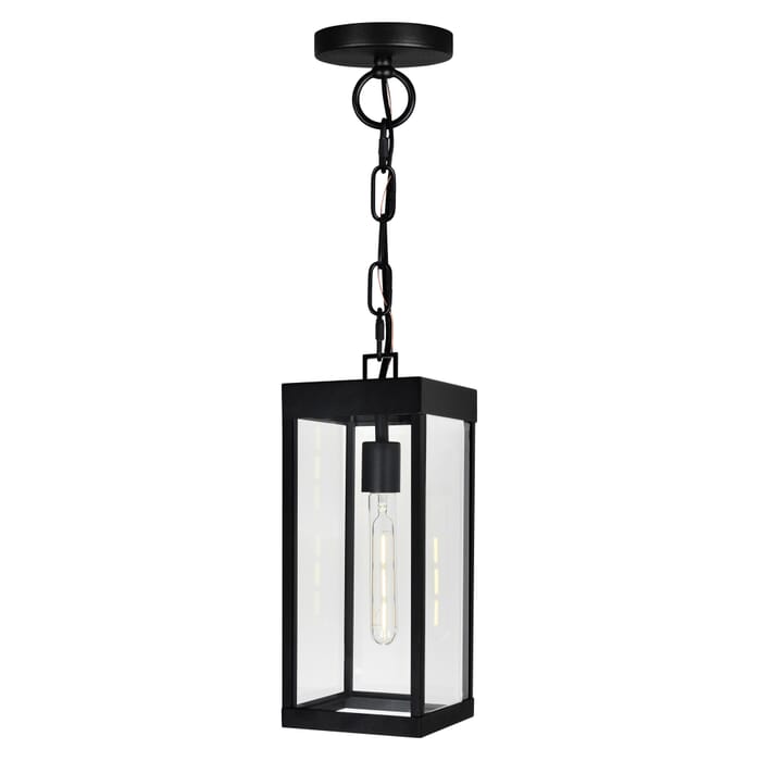 CWI Windsor 1 Light Black Outdoor Ceiling Light CWI Windsor 1 Light Black Outdoor Ceiling Light