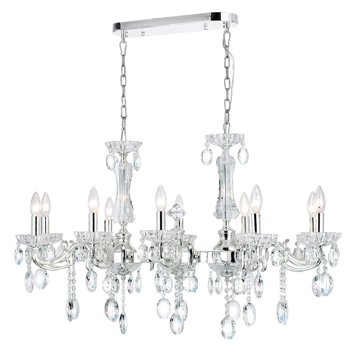 CWI Flawless 10 Light Up Chandelier With Chrome Finish CWI Flawless 10 Light Up Chandelier With Chrome Finish