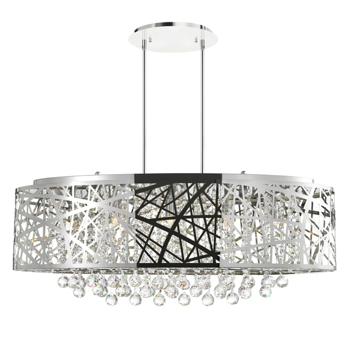 CWI Eternity 8 Light Drum Shade Chandelier With Chrome Finish CWI Eternity 8 Light Drum Shade Chandelier With Chrome Finish