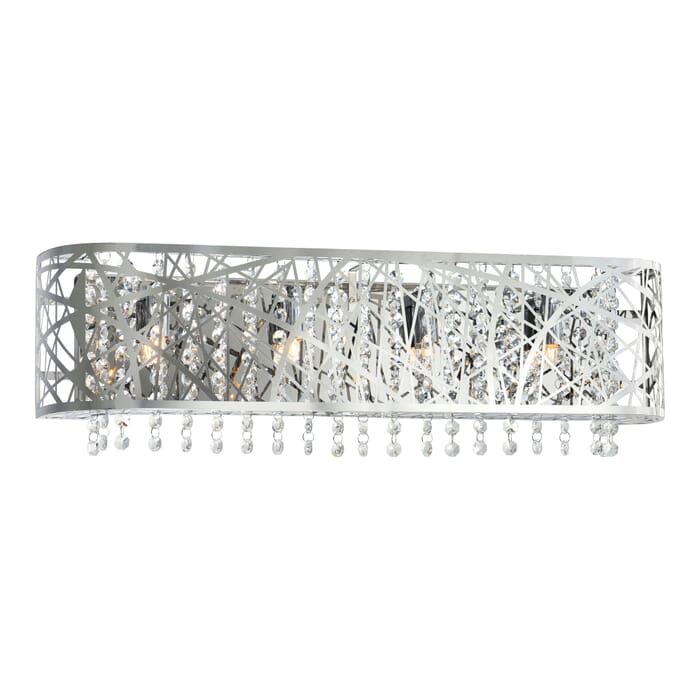 CWI Eternity 4 Light Vanity Light With Chrome Finish CWI Eternity 4 Light Vanity Light With Chrome Finish