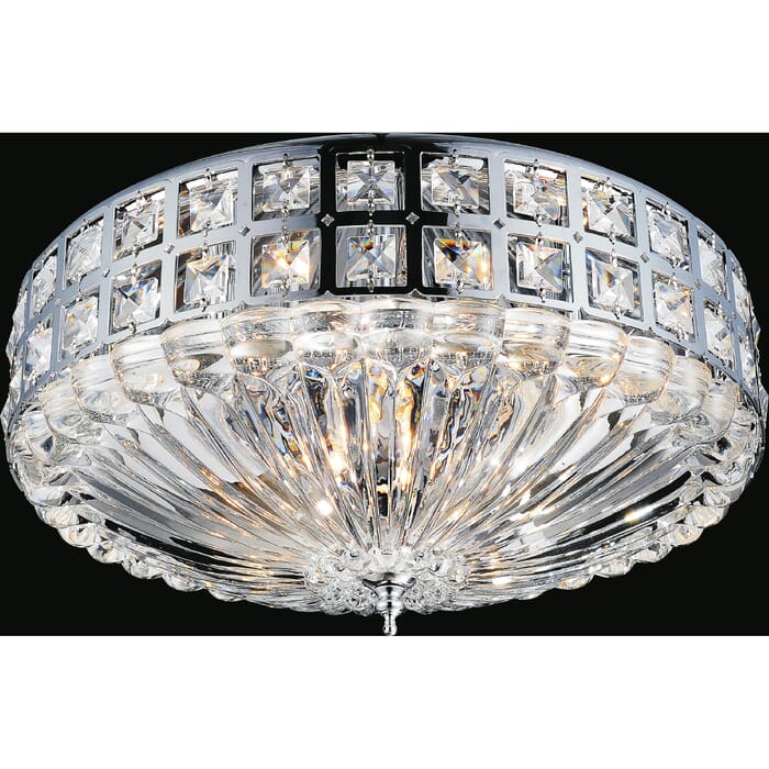CWI Bloome 6 Light Bowl Flush Mount With Chrome Finish CWI Bloome 6 Light Bowl Flush Mount With Chrome Finish