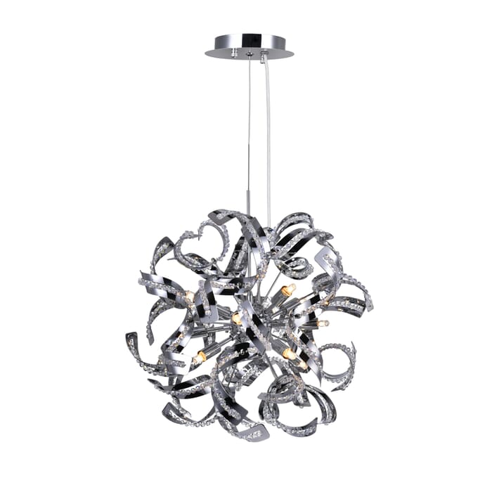 CWI Swivel 12 Light Chandelier With Chrome Finish CWI Swivel 12 Light Chandelier With Chrome Finish