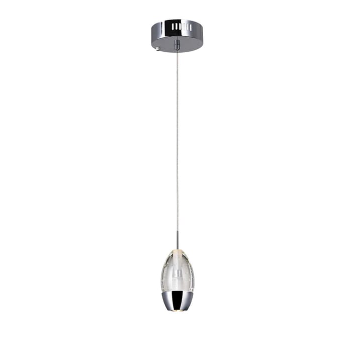 CWI Perrier 1 Light Down Mini Pendant With Chrome Finish CWI Perrier 1 Light Down Mini Pendant With Chrome Finish