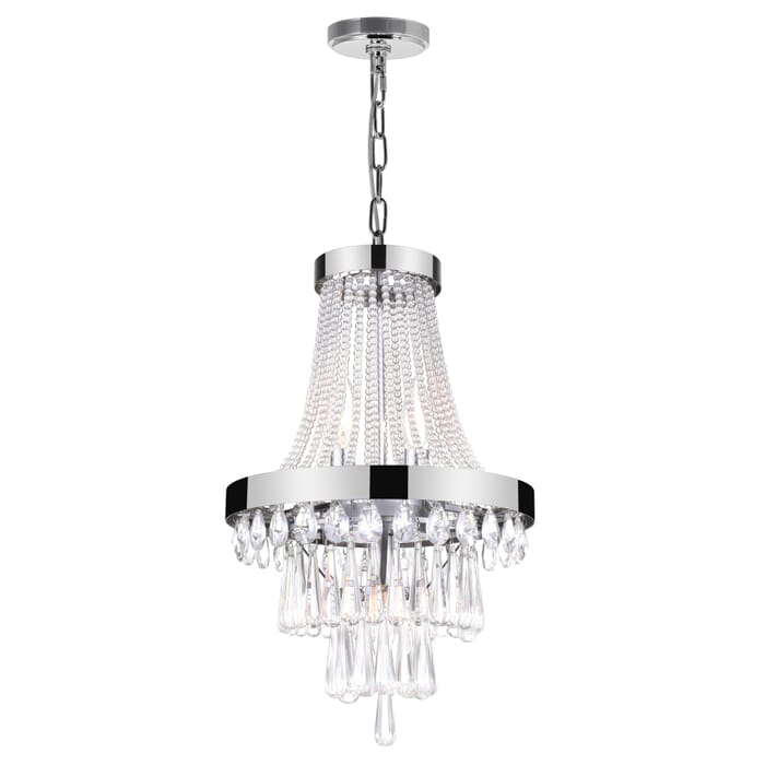 CWI Vast 3 Light Chandelier With Chrome Finish CWI Vast 3 Light Chandelier With Chrome Finish