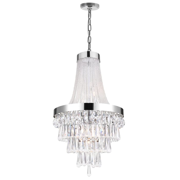 CWI Vast 7 Light Chandelier With Chrome Finish CWI Vast 7 Light Chandelier With Chrome Finish