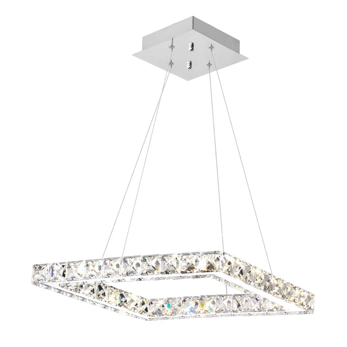 CWI Ring LED Chandelier With Chrome Finish CWI Ring LED Chandelier With Chrome Finish