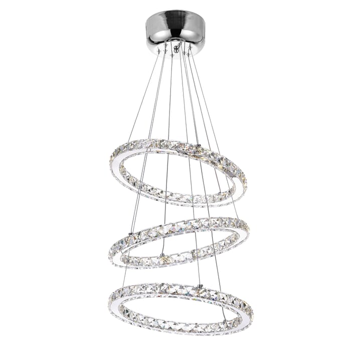 CWI Ring LED Chandelier With Chrome Finish CWI Ring LED Chandelier With Chrome Finish