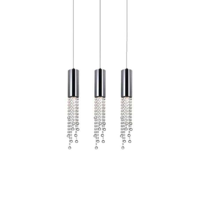 CWI Extended 3 Light Multi Light Pendant With Chrome Finish CWI Extended 3 Light Multi Light Pendant With Chrome Finish